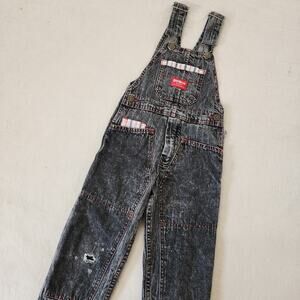 Vintage Oshkosh Faded Black Denim Overalls 5t